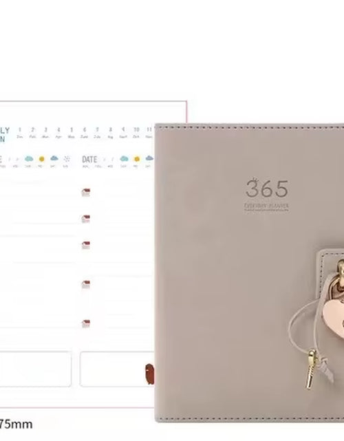 Load image into Gallery viewer, 2025 Cute Solid Color Magnetic Buckle Design 365 Day Weekly Plan Diary Planner Notebooks A6 Journal School Supplies Stationery

