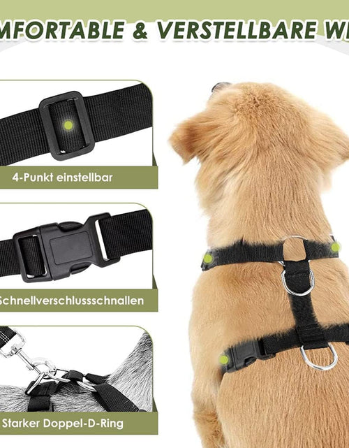 Load image into Gallery viewer, Dog Seat Belt for Car, Adjustable Dog Car Harness for Large Medium Small Dogs, Soft Padded &amp; Breathable Mesh Dog Seatbelt with Car Strap and Carabiner (Blue,M)
