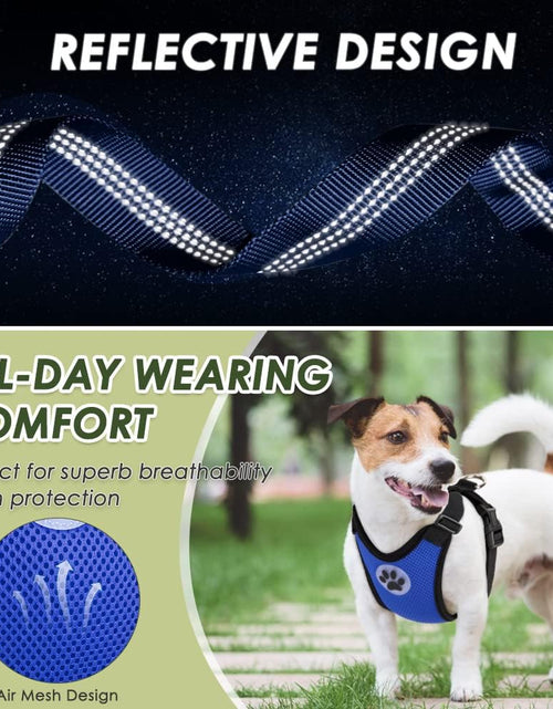 Load image into Gallery viewer, Dog Seat Belt for Car, Adjustable Dog Car Harness for Large Medium Small Dogs, Soft Padded &amp; Breathable Mesh Dog Seatbelt with Car Strap and Carabiner (Blue,M)
