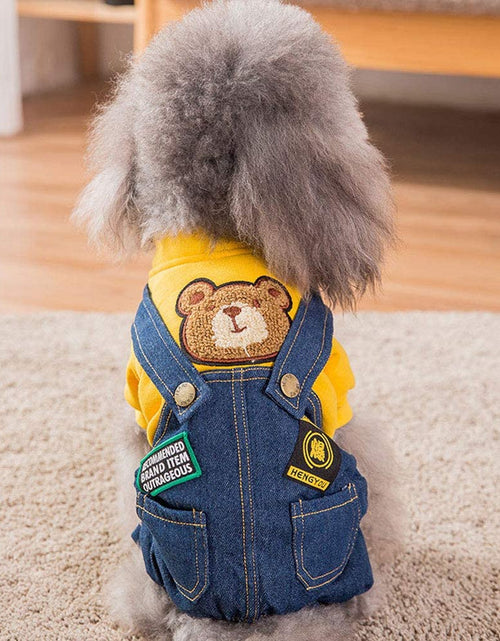 Load image into Gallery viewer, Dog Costume Clothes, Cute Denim Overalls for Small &amp; Medium Pets, Boy &amp; Girl Dogs Coats Jeans T-Shirts Sweatshirts
