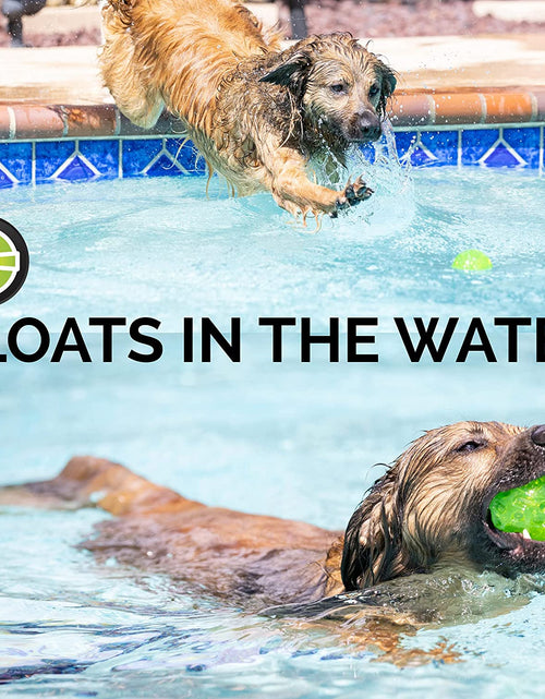 Load image into Gallery viewer, Durasqueak Dog Ball Toy, Interactive Dog Toys That Float and Squeaks for Playing, Fetching and Retrieving-Great Alternative to Traditional Tennis Balls Green 2.5 Inch
