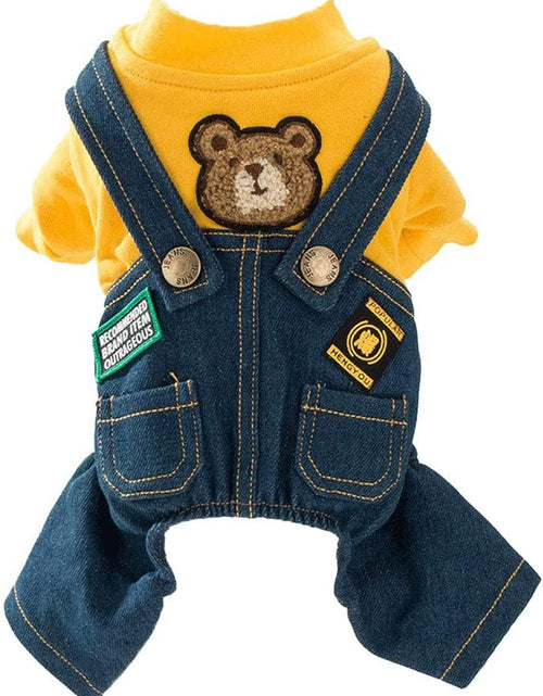Load image into Gallery viewer, Dog Costume Clothes, Cute Denim Overalls for Small &amp; Medium Pets, Boy &amp; Girl Dogs Coats Jeans T-Shirts Sweatshirts
