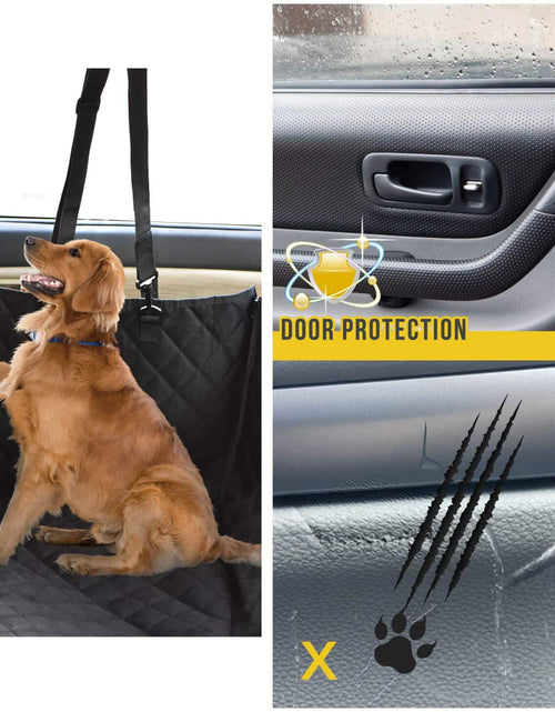 Load image into Gallery viewer, Dog Car Seat Cover for Back Seat, 100% Waterproof Back Seat Pet Cover for Dogs with Mesh Window, Scratch Prevent Antinslip Dog Hammock for Car
